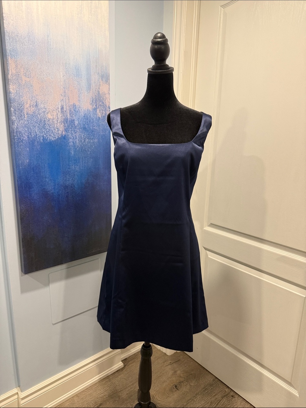GAP Navy Square-Neck Sleeveless Mini Dress